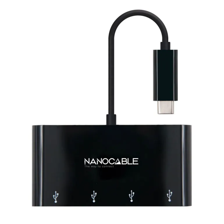 Hub Nanocable USB-C 3.0 a 4 USB 0.10m