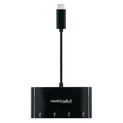 Hub Nanocable USB-C 3.0 a 4 USB 0.10m