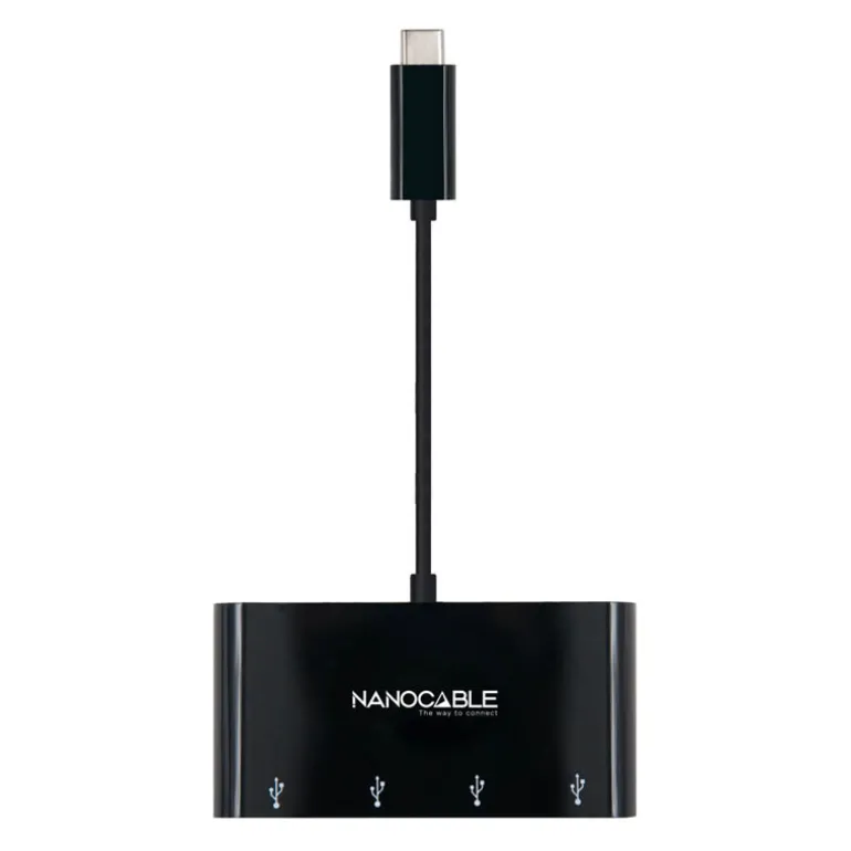 Hub Nanocable USB-C 3.0 a 4 USB 0.10m