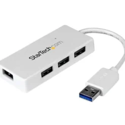 Hub StarTech ST4300MINU3W USB 3.0 Super Speed 4 Puertos Blanco