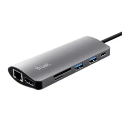 Hub Trust Dalyx 7 En 1 USB-C Plata