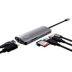 Hub Trust Dalyx 7 En 1 USB-C Plata