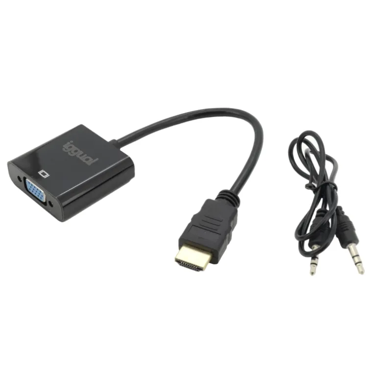 iggual HDMI a VGA + Audio (3.5 mm) - Adaptador
