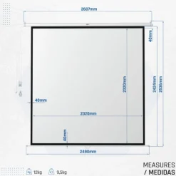 Iggual Mural Eléctrica 240x240cm - Pantalla