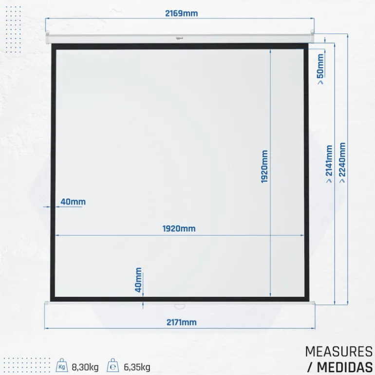 Iggual Mural 200x200 - Pantalla de proyección