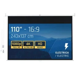 Iggual PSIPS243 Eléctrica Panorámica 243x137 cm Control Remoto - Pantalla de Proyección