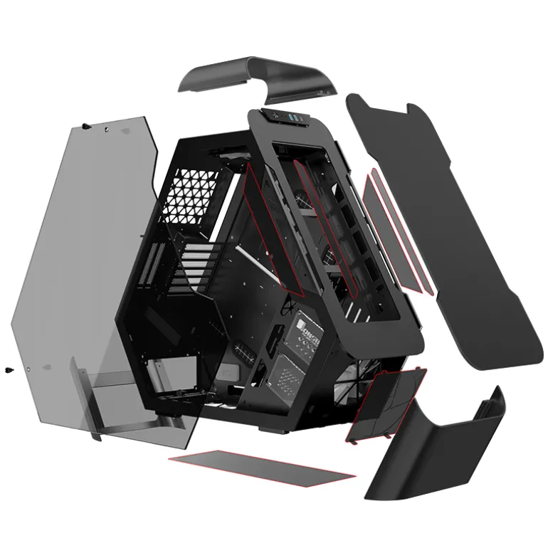 Jonsbo TR03-G Black Cristal Templado - Caja/Torre