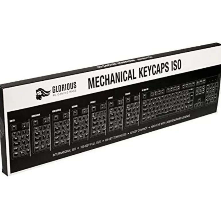 Keycaps Glorious PC Gaming Race ABS Keycaps 105 ES Layout Negro