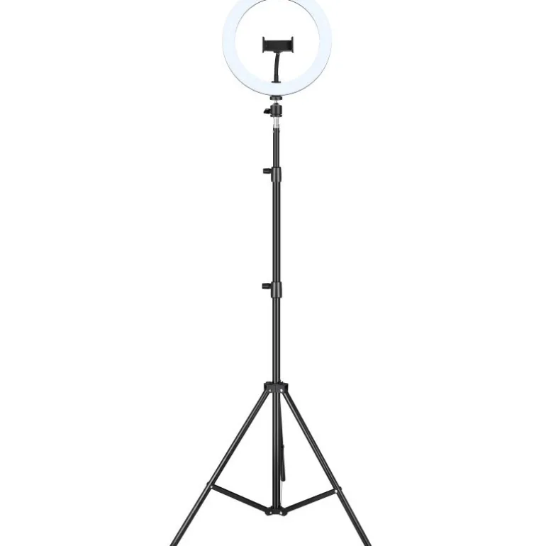Kit iggual Anillo luz LED 10 + Trípode 200cm