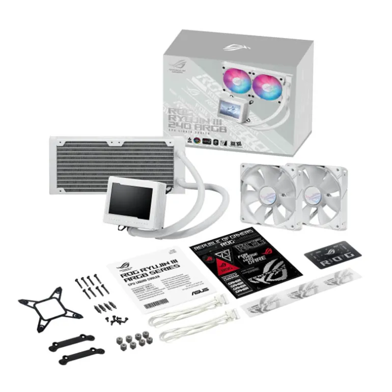 Kit Refrigeración Líquida Asus ROG Ryujin III 240 ARGB LCD White Edition