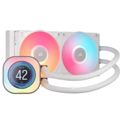 Kit Refrigeración Líquida Corsair iCUE LINK TITAN RGB 240 RX LCD Blanco