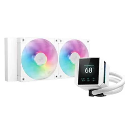 Kit Refrigeración Líquida DeepCool Mystique 240 ARGB 240mm LCD Blanco