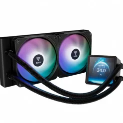 Kit Refrigeración Líquida Gamdias Aura GL240 LCD ARGB Negro
