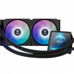 Kit Refrigeración Líquida Gamdias Aura GL240 LCD ARGB Negro