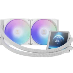 Kit Refrigeración Líquida Gamdias Aura GL240 LCD ARGB Blanco