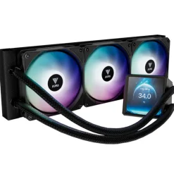 Kit Refrigeración Líquida Gamdias Aura GL360 LCD ARGB Negro