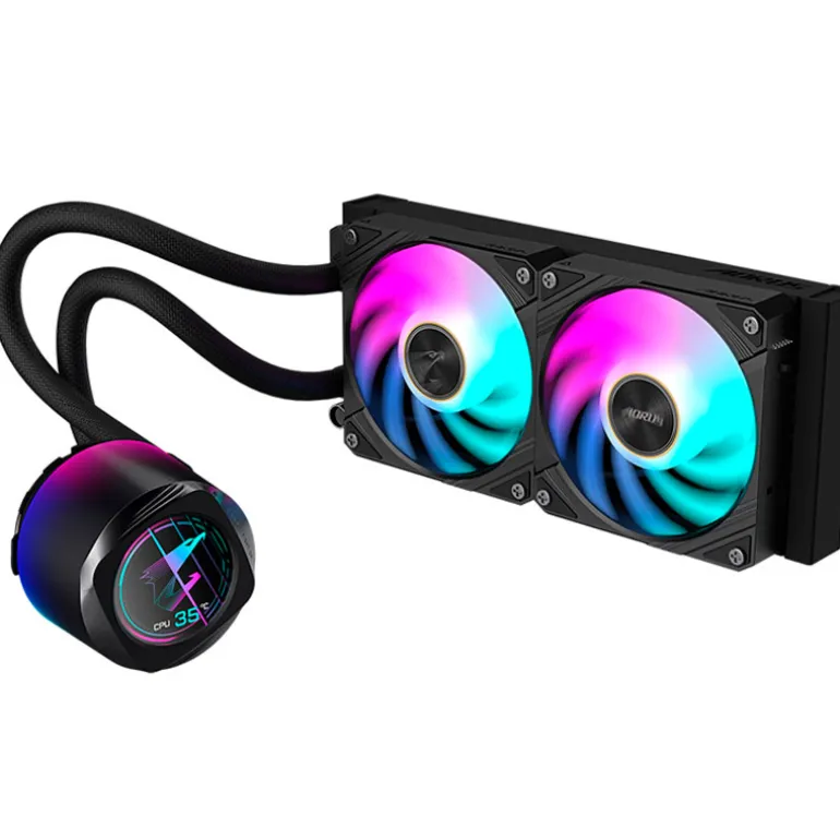 Kit Refrigeración Líquida Gigabyte AORUS WATERFORCE X II 240 ARGB LCD Negro