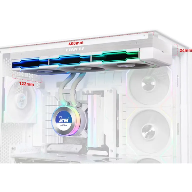 Kit Refrigeración Líquida Lian Li Hydroshift II LCD 360TL Blanco