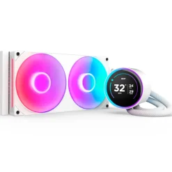 Kit Refrigeración Líquida NZXT Kraken Elite 280 RGB (2025) LCD Display Blanco