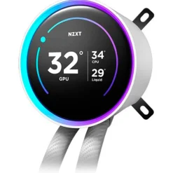 Kit Refrigeración Líquida NZXT Kraken Elite 420 RGB LCD Display Blanco