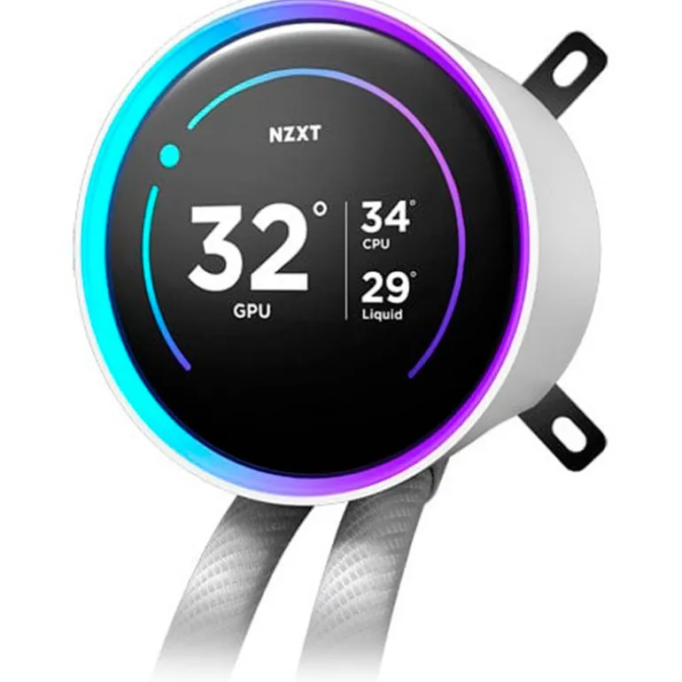 Kit Refrigeración Líquida NZXT Kraken Elite 420 RGB LCD Display Blanco