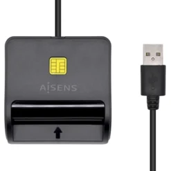 Lector de Tarjetas Aisens ASCR-SN01-BK Inteligente DNI USB 2.0 Negro