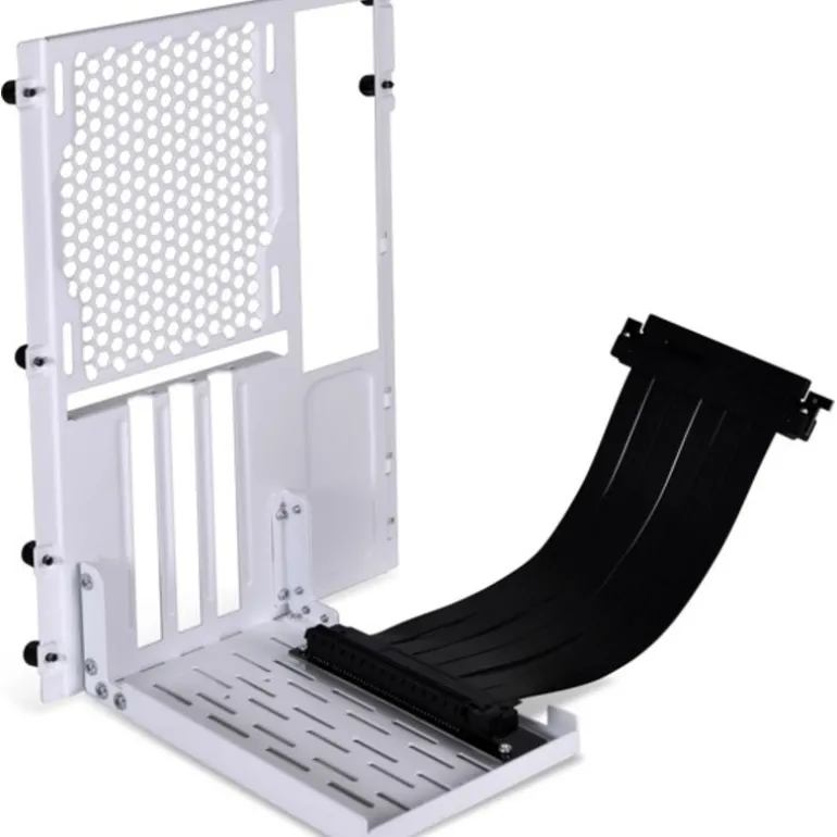 Lian Li O11D-1W-4 Mini Riser Card + PCI-Slot PCIe 4.0 Blanco - Kit Soporte Vertical
