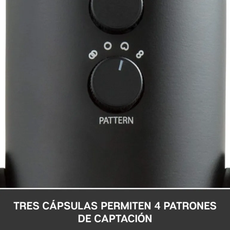 Logitech Blue Microphones Yeti USB Grabación y Transmisión PC Negro - Micrófono