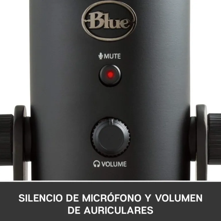 Logitech Blue Microphones Yeti USB Grabación y Transmisión PC Negro - Micrófono