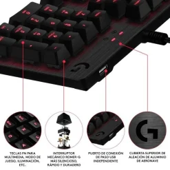 Logitech G413 Gaming Carbon ES - Teclado