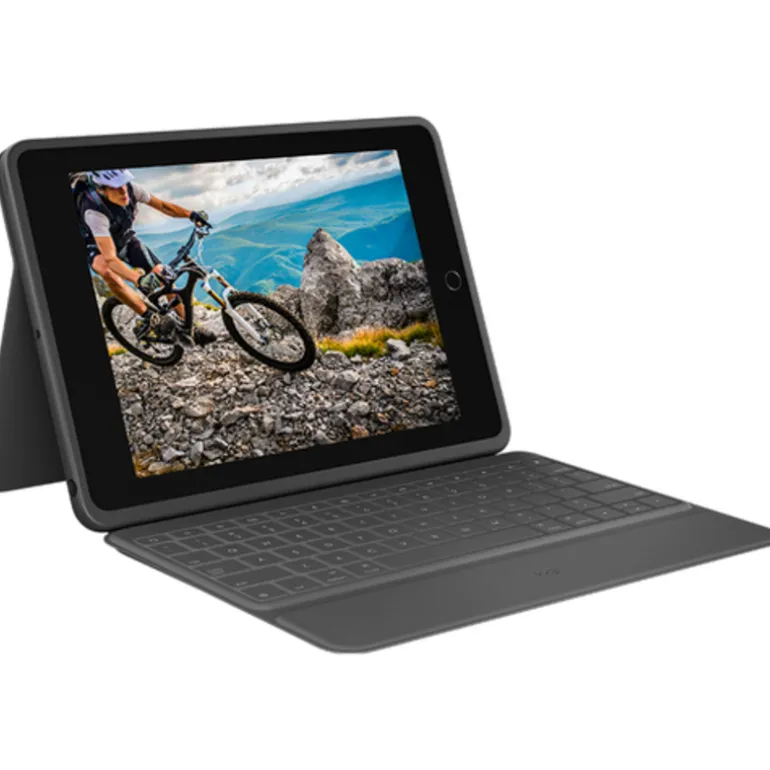 Logitech Rugged Folio Bluetooth Para iPad 2019 10.2" Gris - Funda Teclado