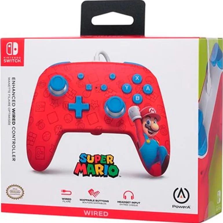 Mando PowerA Mario Woo-Hoo! Wired Para Nintendo Switch