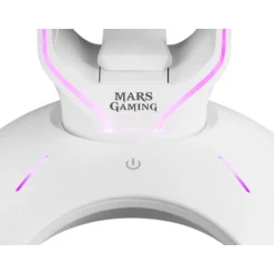 Mars Gaming MHHPRO Para Ratón + HUB 2x USB 3.0 Blanco - Soporte Auriculares + Bungee