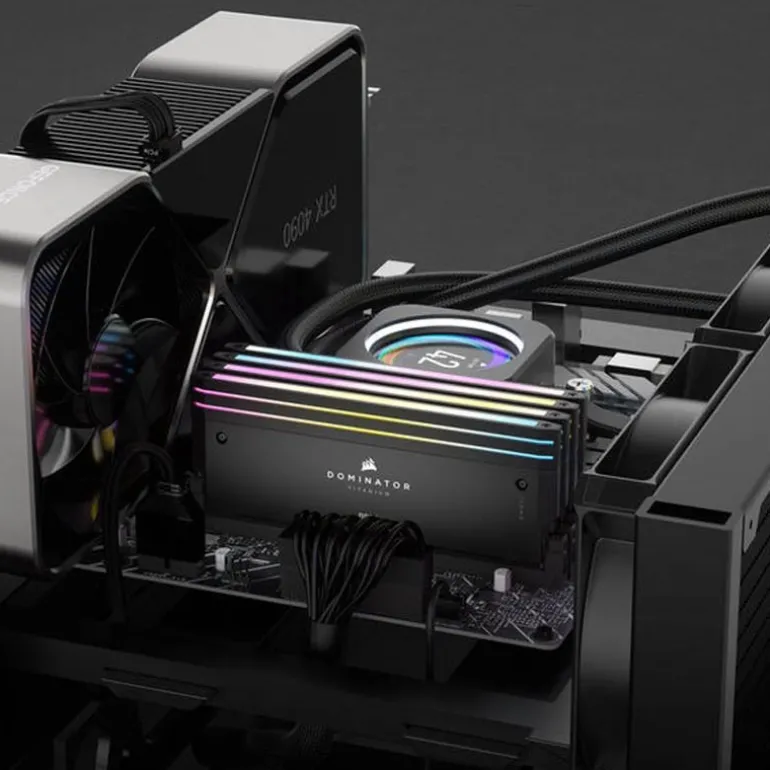 Memoria DDR5 Corsair Dominator Titanium RGB 48GB 2x24GB 6000MHz CL30 XMP Negro