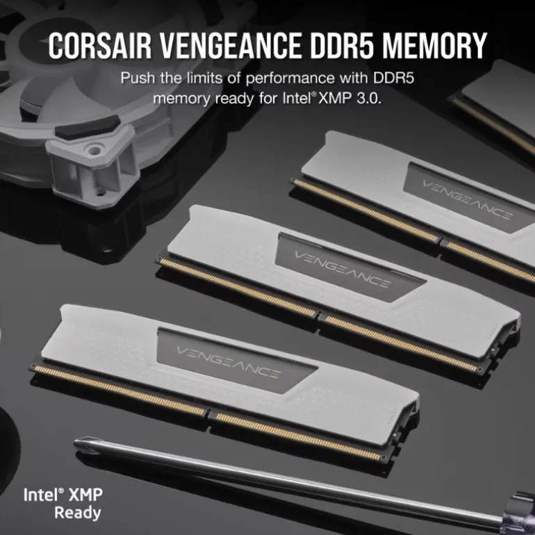Memoria DDR5 Corsair Vengeance 32GB 2x16GB 6000MHz CL30 Dual Blanco