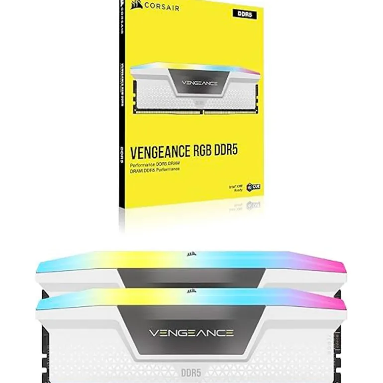 Memoria DDR5 Corsair Vengeance RGB 32GB 2x16GB 6400MHz CL32 EXPO-XMP Blanca