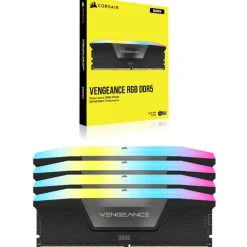 Memoria DDR5 Corsair Vengeance RGB 64GB 4x16GB 6400MHz CL32 XMP Negro