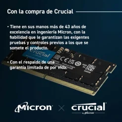 Memoria DDR5 Crucial CT16G48C40S5 16GB 1x16GB 4800MHz CL40 SoDIMM