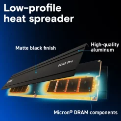 Memoria DDR5 Crucial Pro 16GB 1x16GB 5600MHz CL46 EXPO-XMP Negro Tray