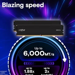 Memoria DDR5 Crucial Pro 16GB 1x16GB 5600MHz CL46 EXPO-XMP Negro Tray