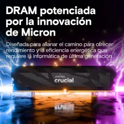 Memoria DDR5 Crucial Pro OC 32GB 2x16GB 6400MHz CL32 EXPO-XMP Negro