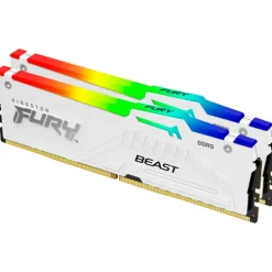 Memoria DDR5 Kingston Fury Beast RGB 64GB 2x32GB 6000MHz CL30 EXPO-XMP Blanco