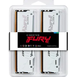 Memoria DDR5 Kingston Fury Beast RGB 32GB 2x16GB 6400MHz CL32 EXPO-XMP Blanco
