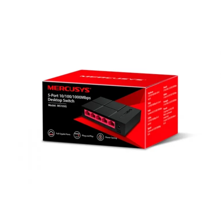Mercusys MS105G 5-Puertos 10/100/1000 Mbps - Switch