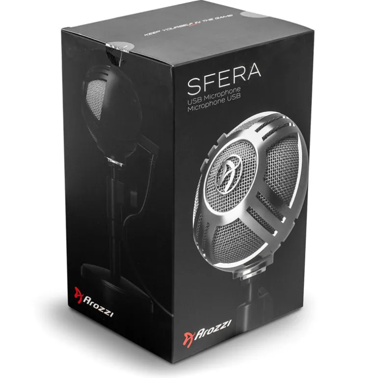 Micrófono Arozzi Sfera Streaming Negro