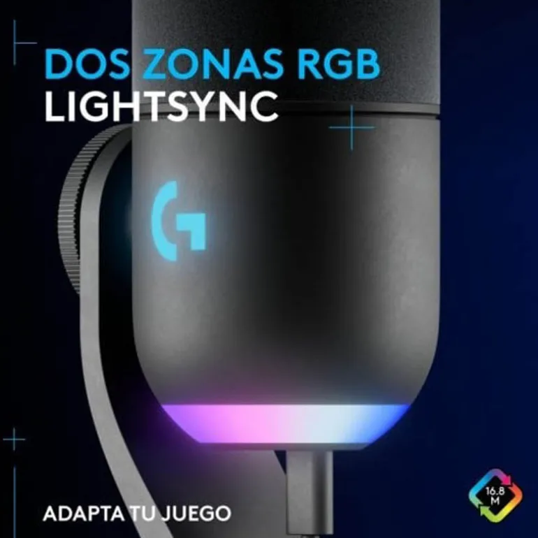 Micrófono Logitech Yeti GX RGB LightSync USB Negro