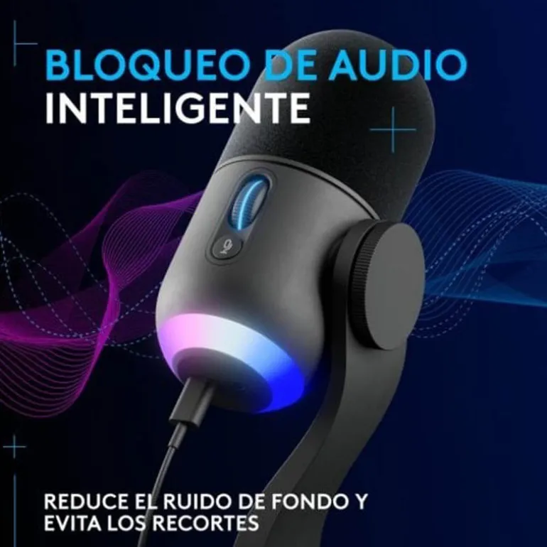 Micrófono Logitech Yeti GX RGB LightSync USB Negro