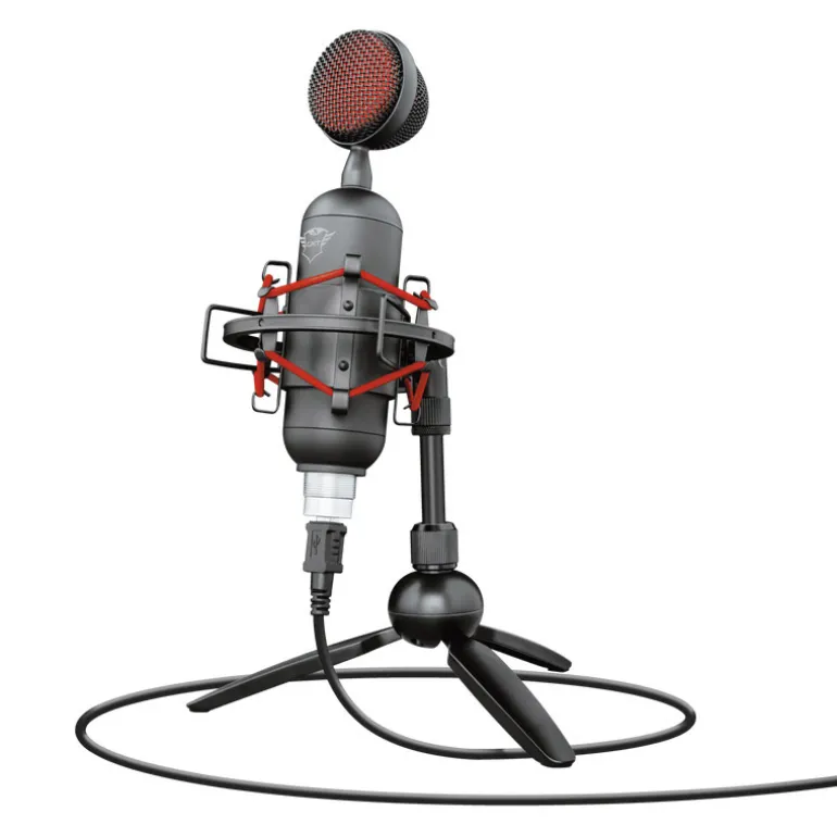 Micrófono Trust GXT 244 Buzz Con Soporte USB Negro