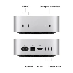 Mini PC Apple Mac Mini M4 16GB 512GB macOS Plata EU