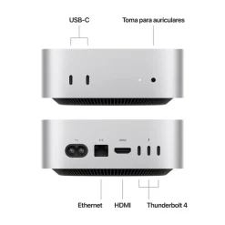 Mini PC Apple Mac Mini M4 24GB 512GB macOS Plata